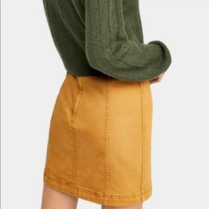 Free People Modern femme Skirt Mustard Yellow